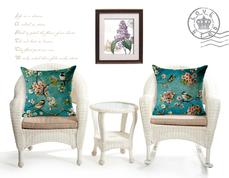 Подушки с птицами Декор для дома или автомобиля подушки бабочка almofada