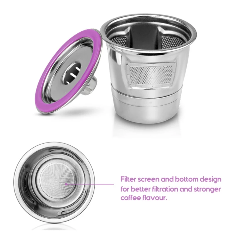 Tazas reutilizables para cerveceros Keurig, filtro de caf&eacute; recargable Universal, filtro de malla de acero inoxidable-5