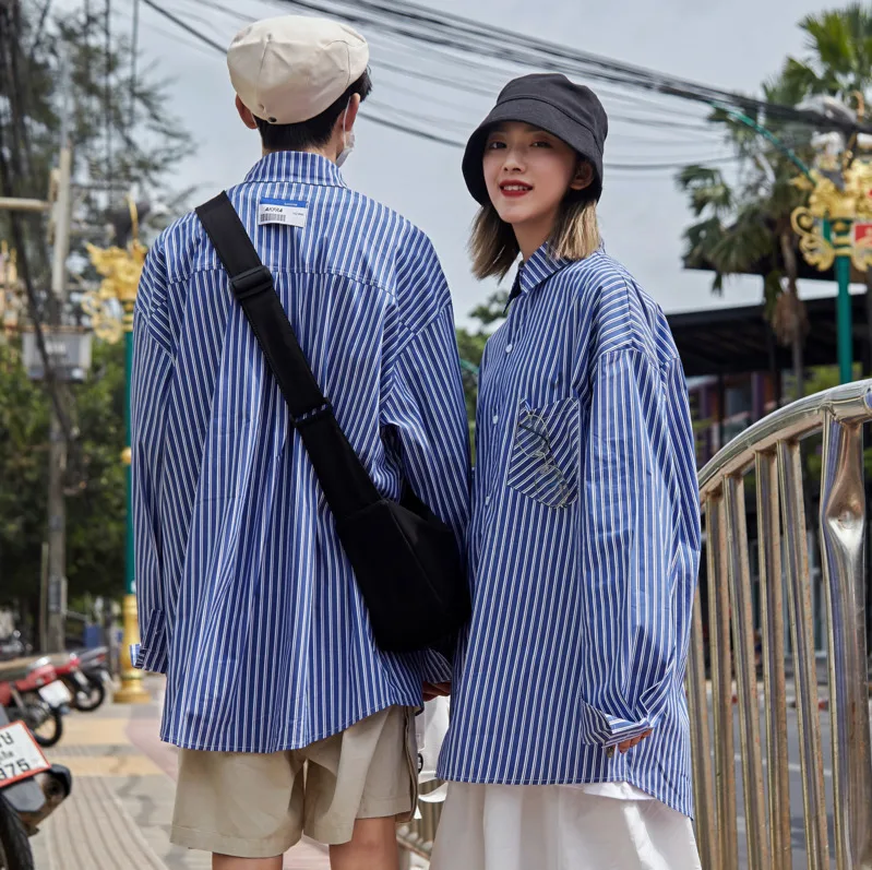 Весна-Осень 2020 новая молодежная Популярная свободная однобортная рубашка в