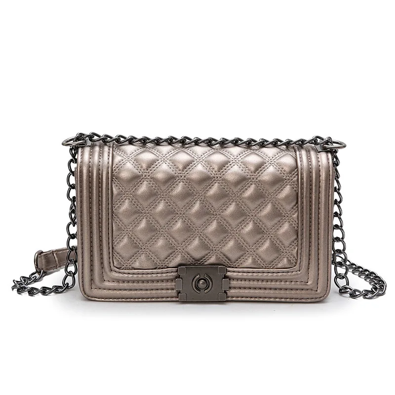 Женская сумка-мессенджер из искусственной кожи маленькая с цепочкой 2019 |