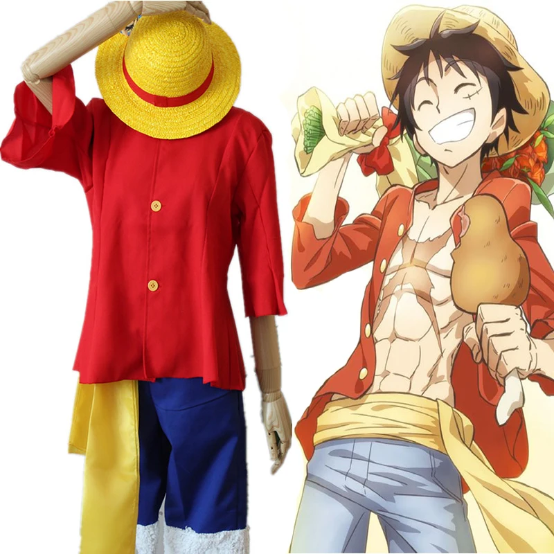 Аниме цельный Косплей костюмы Luffy Monkey D косплей костюм новая мировая Униформа