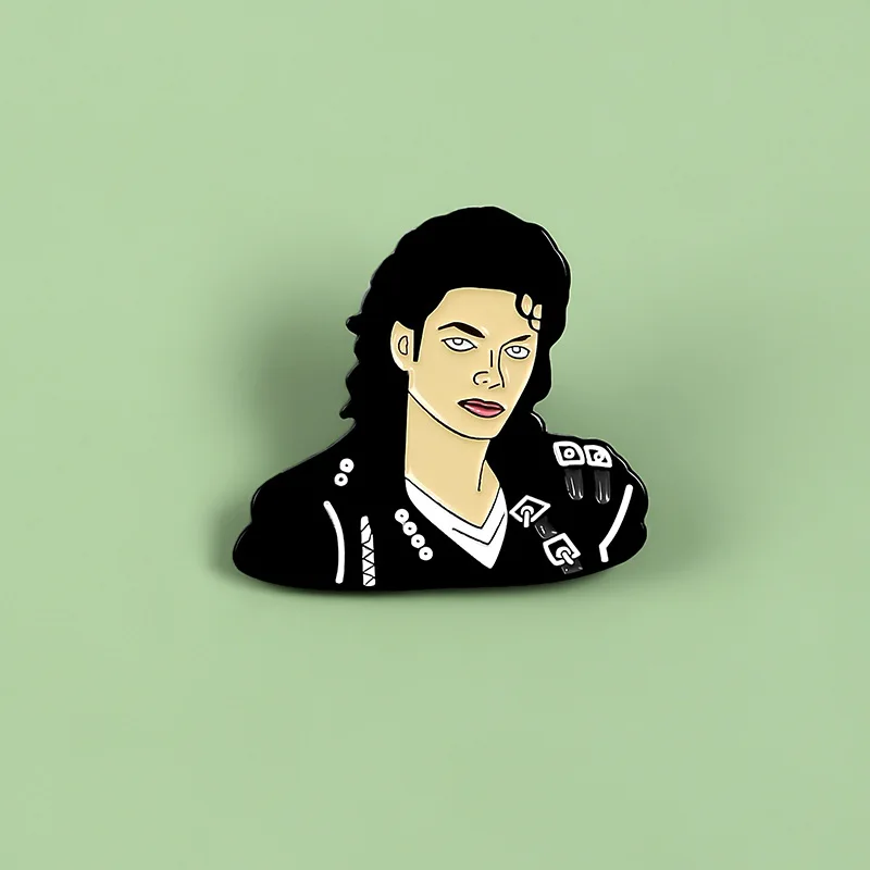 Картинный брошь-сумка с изображением Майкла, брошь из сплава эмали для мужчин и женщин, значок, брошь, ювелирные аксессуары.