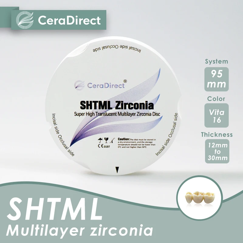 SHT-ML multilayer zirconia Zirkon zahn 95mm thickness 12mm CAD/CAM