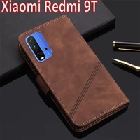 magnetic leather case for xiaomi redmi 9t case vintage flip phone shell funda on redmi 9t 9 t case hoesje etui book capa coque