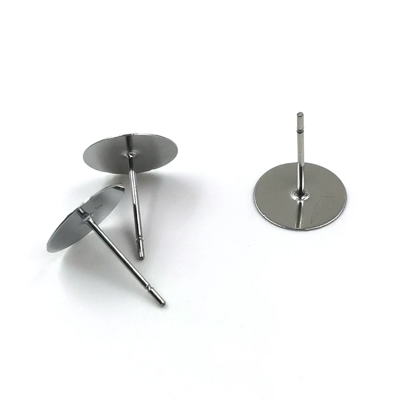 Пустая основа для сережек гвоздиков из нержавеющей стали 100 шт. 3 4 5 6 8 мм кабошонов