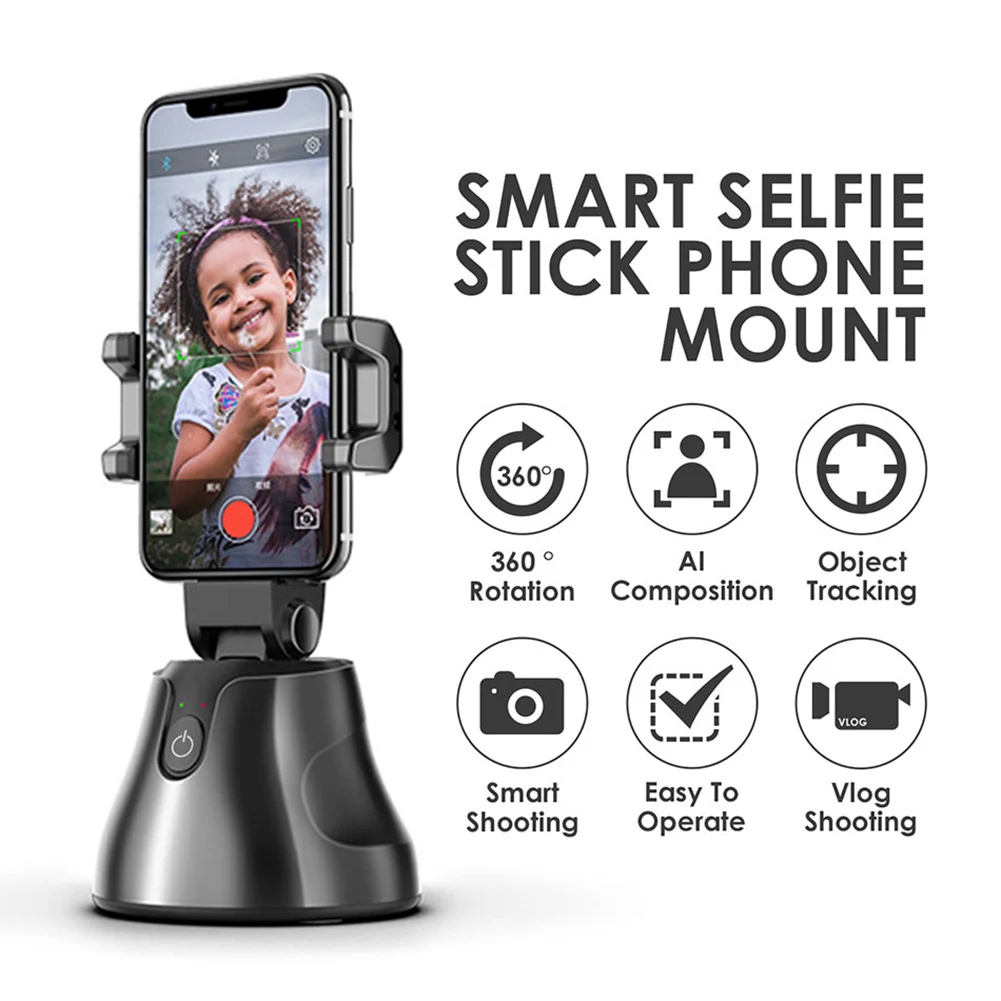 Смартфон Gimbal 360 ° Face Photo Follow Up Phone для Vlog Live Video Record Smart Tracking Фото