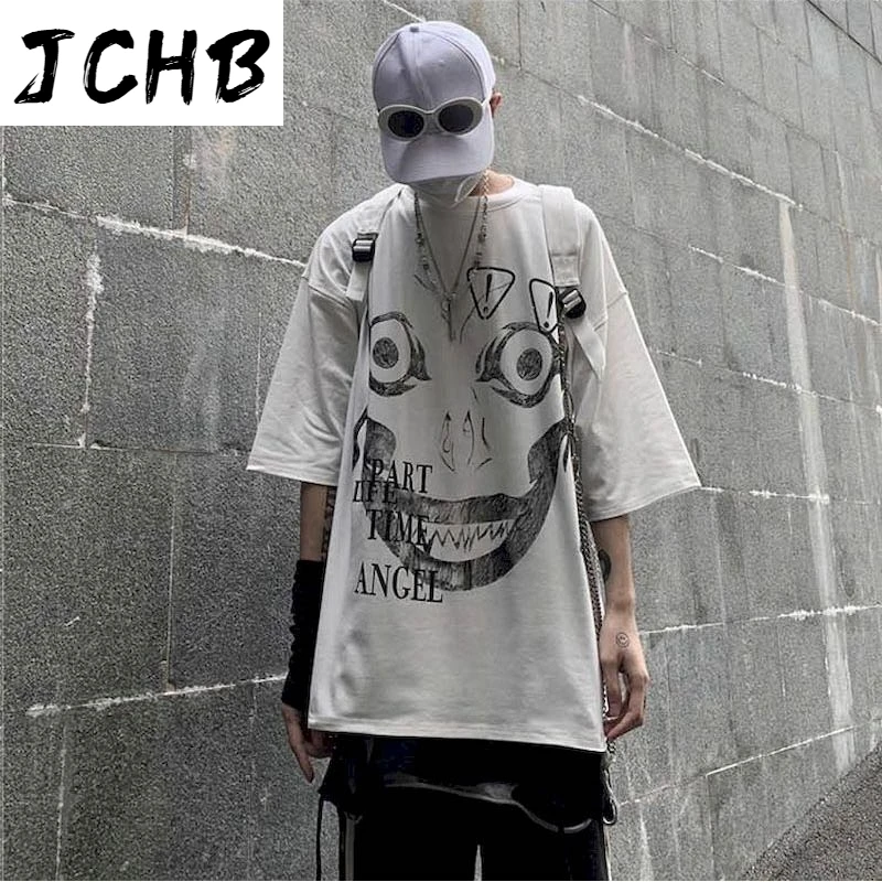 

2021 Hip Hop Graphic t Shirts Harajuku Tshirt Oversized t Shirt Men Clothing T-shirts Couple Clothes Korean Plus Size Summer Tee
