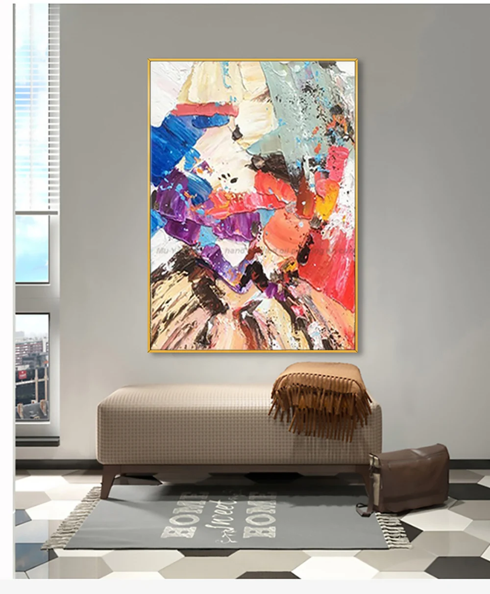 Ручная роспись красочная тяжелая картина маслом на холсте декоративные картины