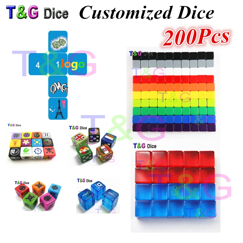 T &amp G Customize Высокое качество пользовательские кости/штампы 16 мм D6 кости для