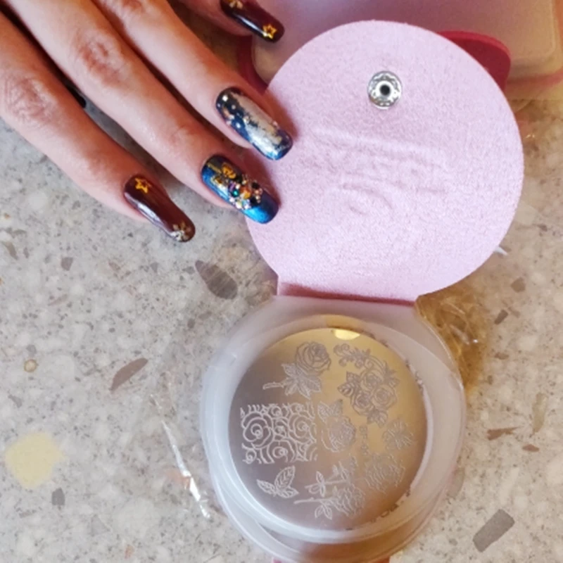 24 отделения фоточехол сумка папка штамп для ногтей шаблоны держатель трафареты