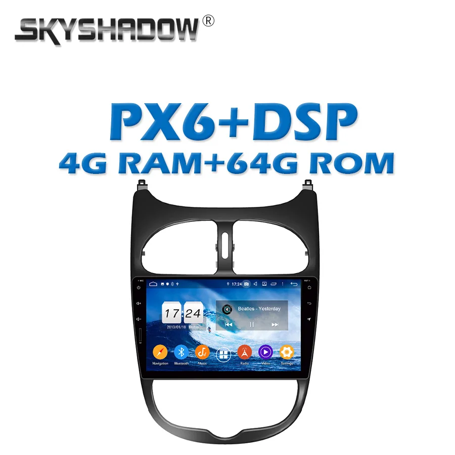 PX6 DSP автомобильный DVD мультимедийный плеер Android 9 0 4G + 64G IPS GPS Google map RDS Авто радио Wifi