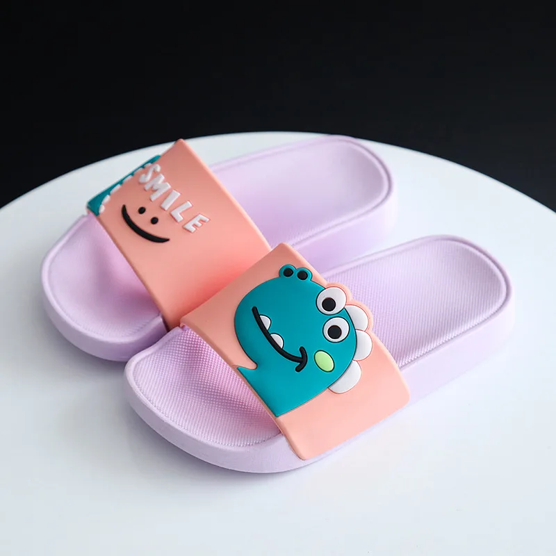 Children's Slippers Cute Cartoon Dinosaurs Boys and Girls Non-slip Slippers for Children with Soft Soles Wear Resistance