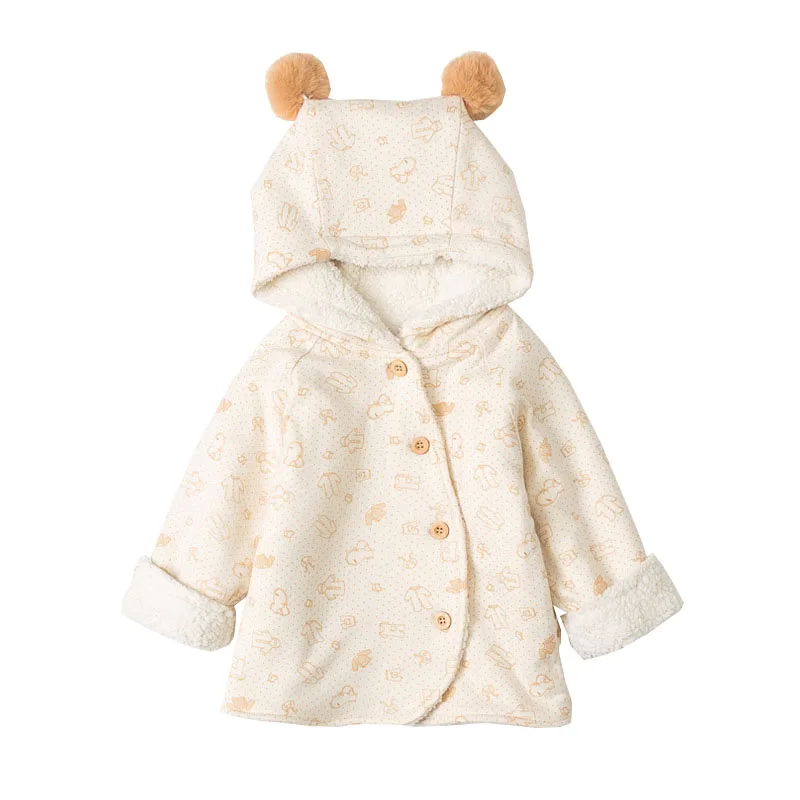 Детская одежда парки в горошек с принтом Детское пальто для девочек верхняя