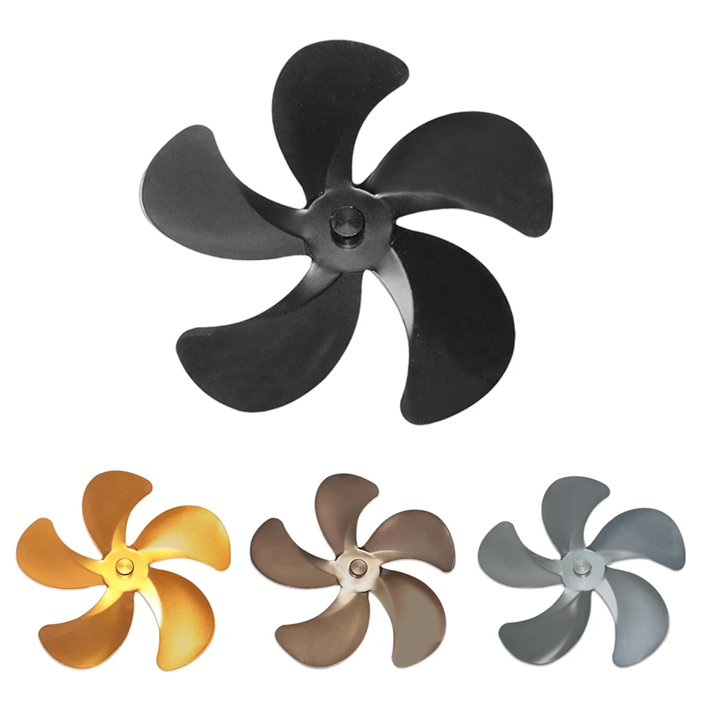 

Fan Replacement 5 Blades Aluminum Alloy Low Noise Blade Wood-Burning Stoves