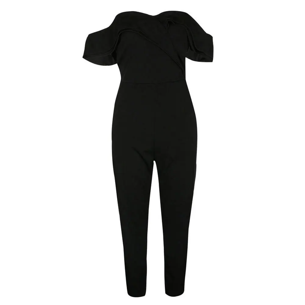 Новый женский комбинезон с открытой спиной сплошной цвет трапециевидный