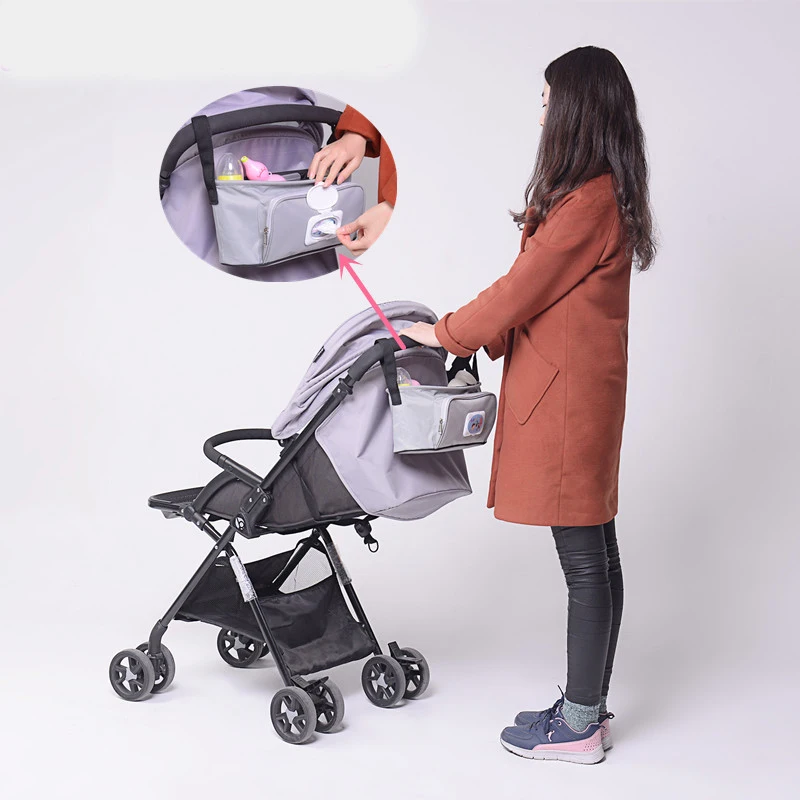 

Hot Waterproof Large Capacity Baby Stroller Accessories Diaper Nappy Bag Cartoon Color Folding Elephant Stroller Organizer Bag
