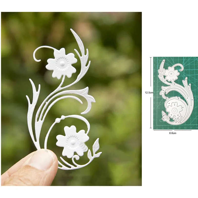

Metal Cutting Dies Cut Mold Christmas Flower Vine Border Decoration Scrapbook Paper Craft Knife Mould Blade Punch Stencils dies