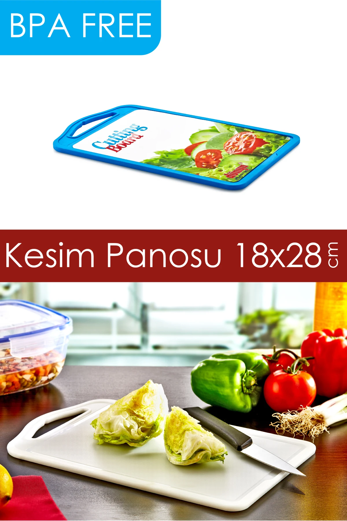 

Пластиковая разделочная доска (небольшой размер)