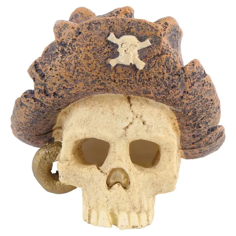 Модель скелета из смолы 1 шт. украшения для аквариума голова черепа украшение