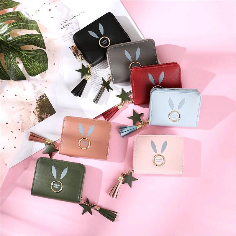 Женский короткий кошелек FONMOR маленький мини-кошелек из искусственной кожи с