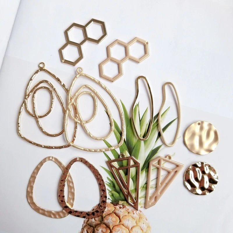 Шлифовальный золотой сплав аксессуары kc Золотой неровный геометрической формы