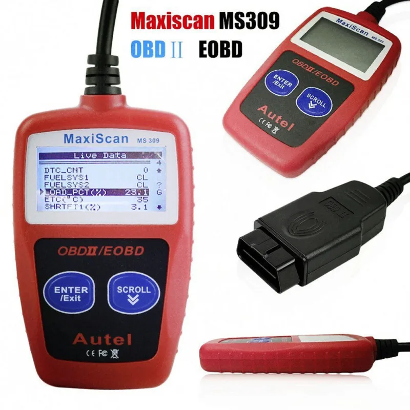 Сканер диагностический считыватель кода MS309 OBD2 Автомобильная диагностика obd-ii инструмент