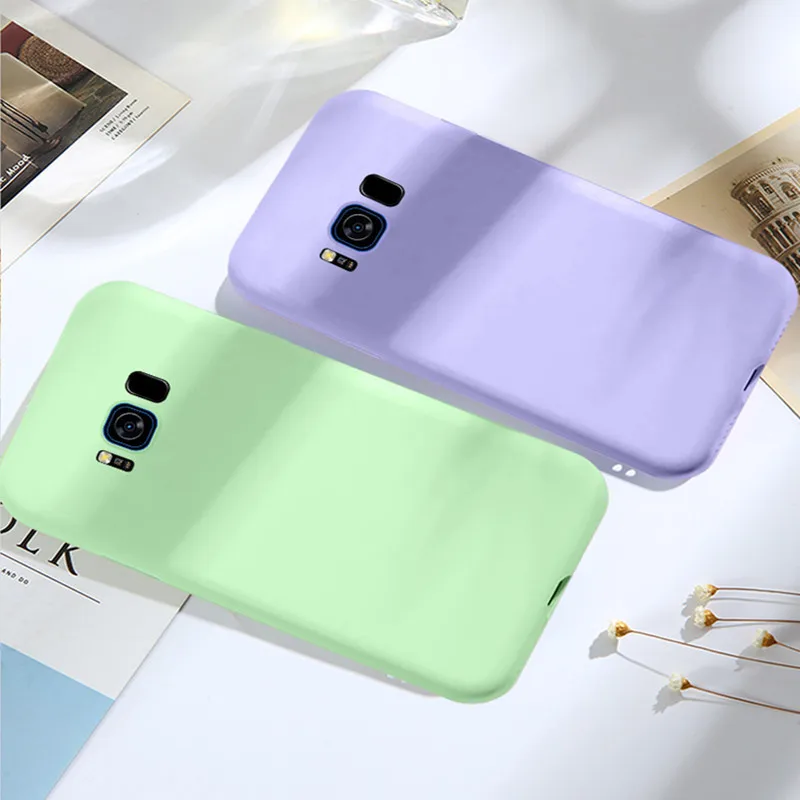 Мягкий жидкий силиконовый чехол для Samsung Galaxy A10 A20 A30 A40 A50 A70 A20E A51 A71 A6 2018 Note 10 S8 S9 S10 Plus
