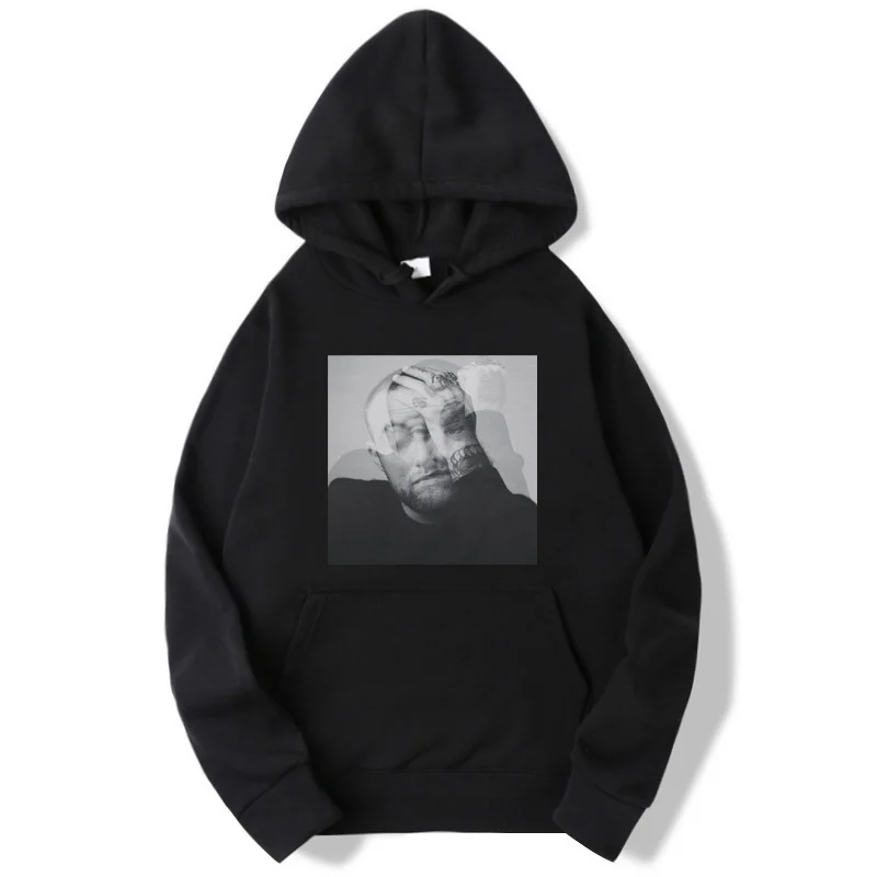 

Мужская одежда в стиле хип-хоп Mac Miller с круглым вырезом, унисекс, худи с графическим принтом, уличная одежда в стиле Харадзюку, спортивный кос...