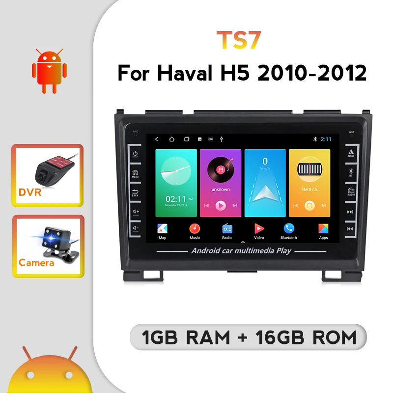 Автомобильный радиоприемник мультимедийный плеер Android BT WIFI IPS для Great Wall Haval Hover H5 H3