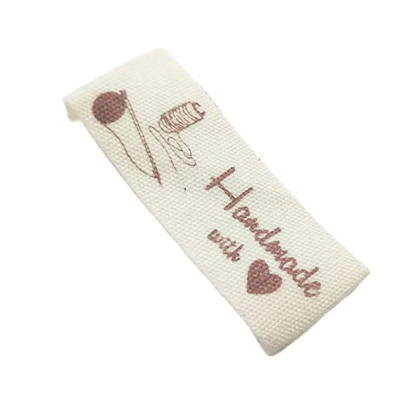 Бесплатная доставка хлопчатобумажная ткань одежды этикетки бренд ручной работы