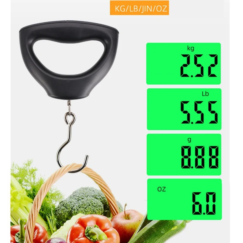 Портативные цифровые ручные мини весы с крючком 50 кг 10 г|Рыболовные снасти| |
