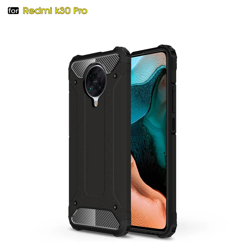 Сверхмощный армированный тонкий жесткий резиновый чехол для Redmi K30 Pro гибридная