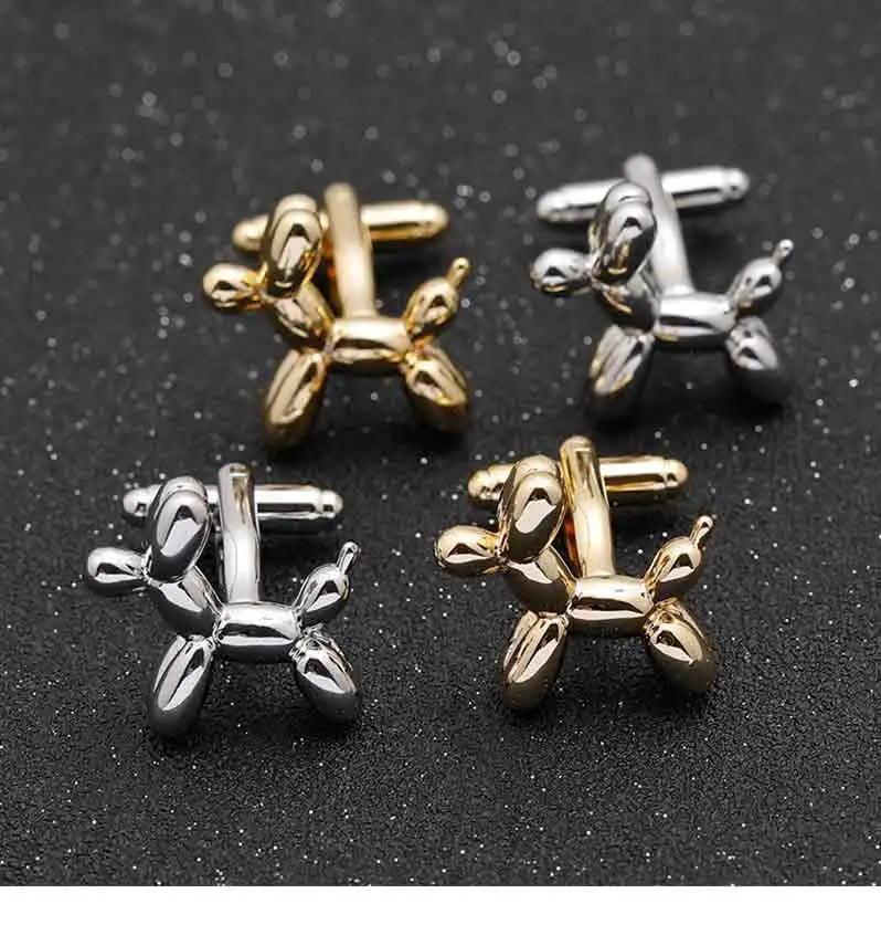Fashionable Silver High-end material balloon dog cufflinks wholesale cufflinks cuff nails French shirt