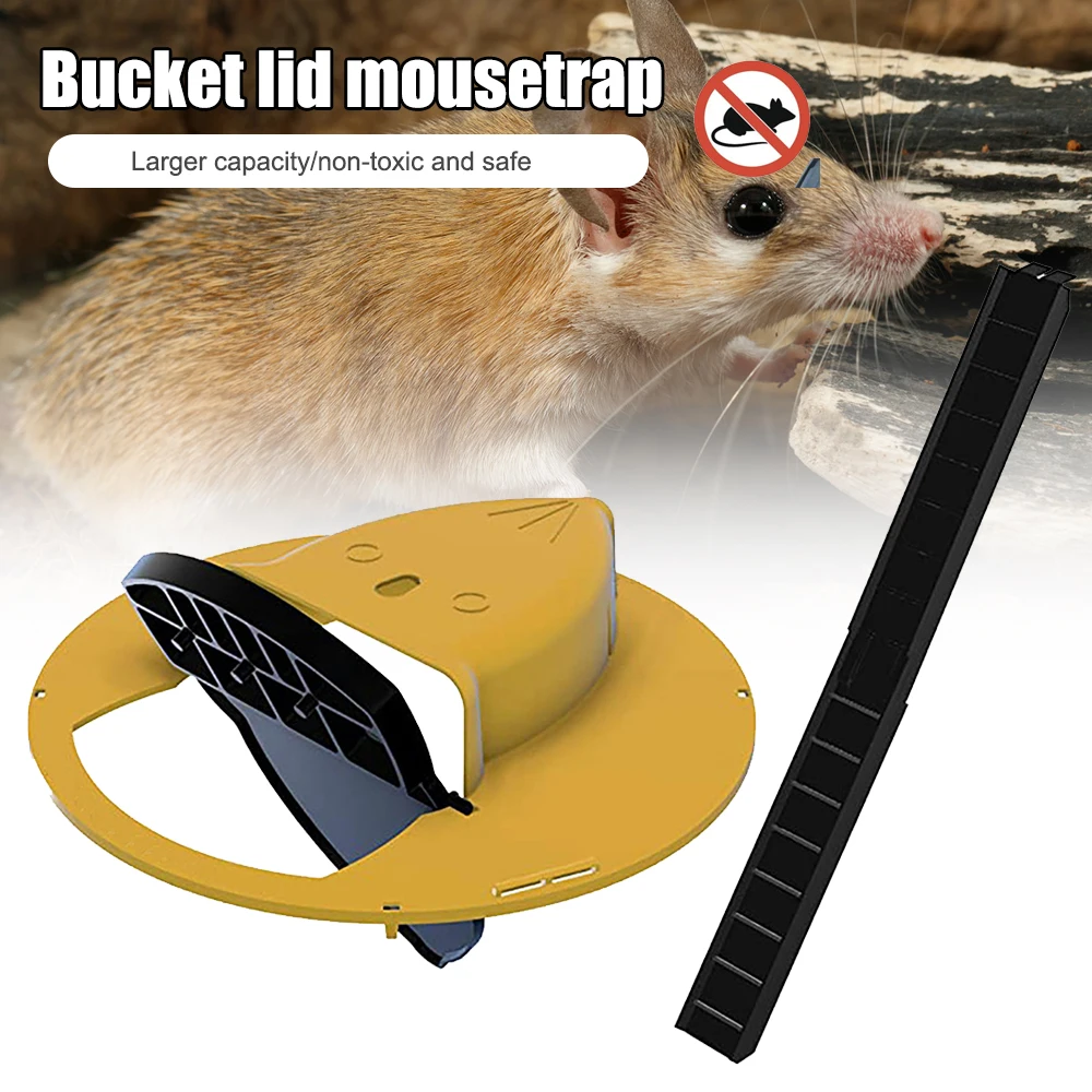 

Flip N Slide Bucket Door Style Reusable Plastic Smart Mouse Lid Mouse Trap Humane or Lethal Trap Trap Door StyleMulti Creative