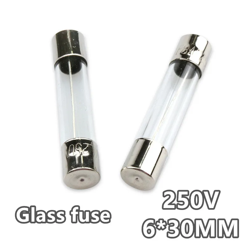 Предохранитель стеклянный быстродействующий 100 шт./лот 6*30 250 в а 1 А 2 3 4 5 6 7 8 10 15 20 25