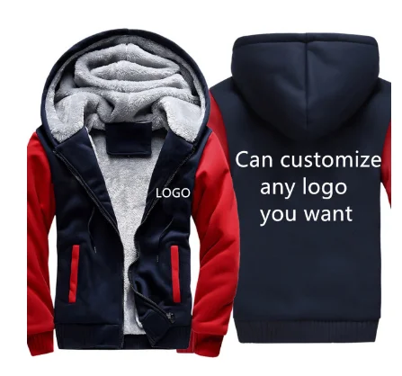

Custom Logo Hoodie men's winter wool thickened warm camouflage coat zipper Sweatshirt printed men's Hoodie Jacket