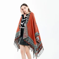 brand female echarpe pashmina women winter scarf warmer shawl ladies vintage thick blanket wrap cashmere poncho capes
