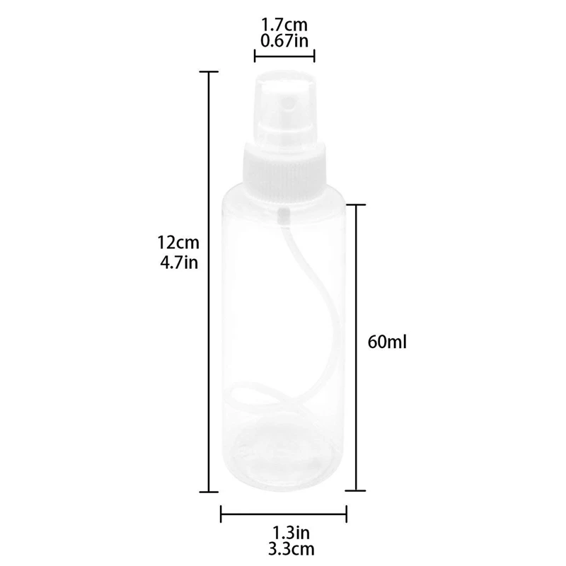 20Pack 60Ml 2OZ Extra Fine Mist Mini Spray Bottles with Atomizer Pumps for Essential Oils Travel Perfume Bulk Portable Makeup | Красота и