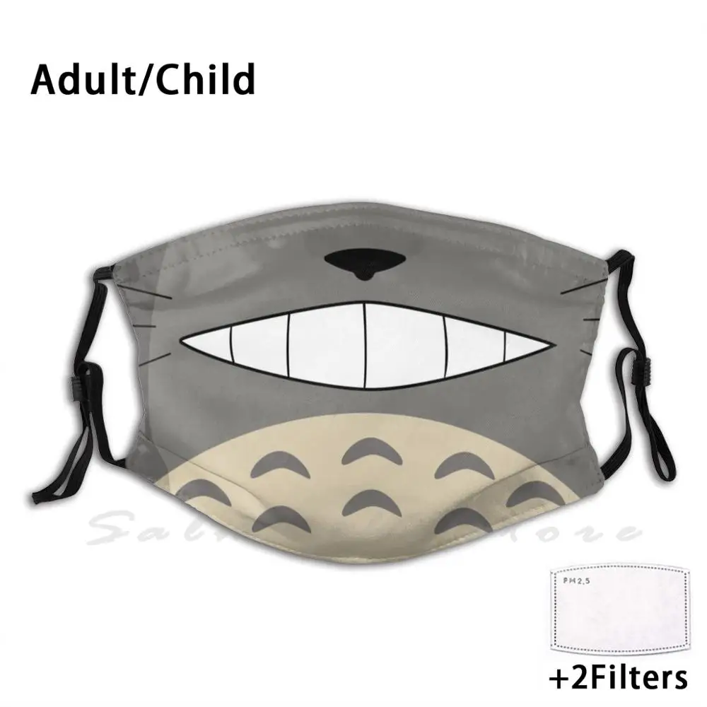 Моющаяся маска Totoro с 2 ртами для аниме японская Милая манга мультяшная кошка