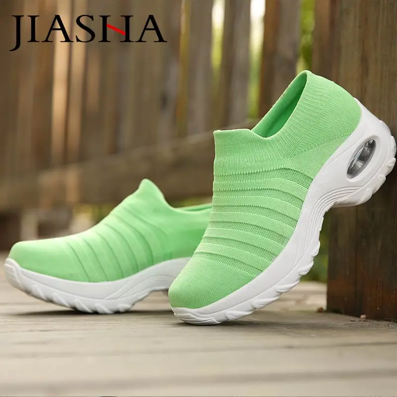 Женские туфли на танкетке женские кроссовки 2021 открытые из дышащего сетчатого