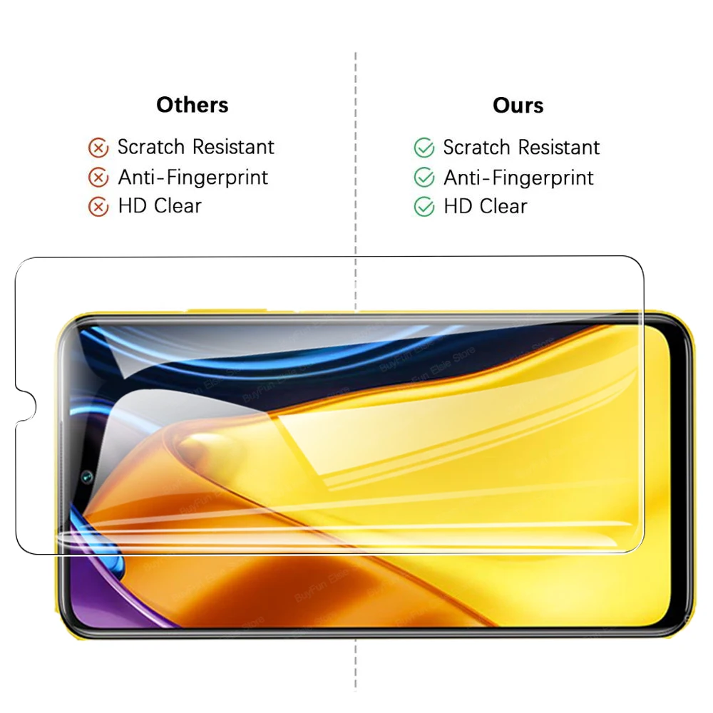 6 in 1 tempered glass for xiaomi poco m3 pro 5g full cover screen protector lens film for mi poco f3 x3 nfc safety glass free global shipping
