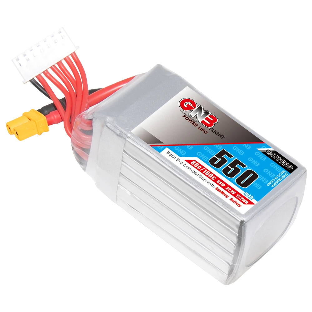 GAONENG GNB 6S1P 550mAh 22,2 V 80C/160C bater&iacute;a Lipo XT30 o XT60 enchufe para FPV Racing Drone RC Quadcopter helic&oacute;ptero piezas-2