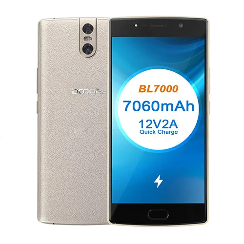 Gold DOOGEE BL7000 7060 мАч 12V2A Быстрая зарядка 5,5 ''FHD MTK6750T Восьмиядерный 4 Гб ОЗУ 64 Гб ПЗУ смартфон Двойная камера 13,0 МП Android 7,0 - Цвет: Gold