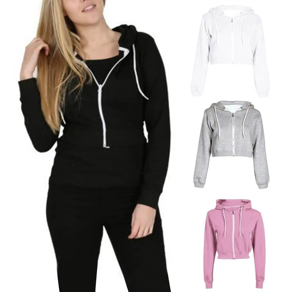 2019 Осень Зима повседневные женские длинные толстовки Толстовка пальто на молнии