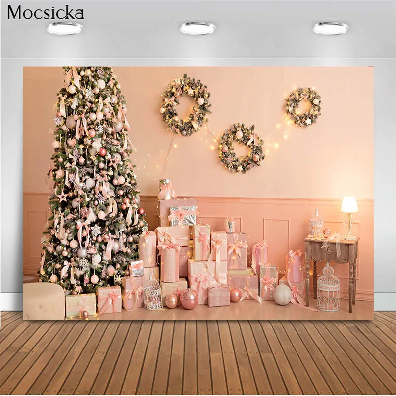

Mocsicka Рождественский фон для детской фотосъемки семейный портрет Рождественская елка подарок ребенок Фотостудия