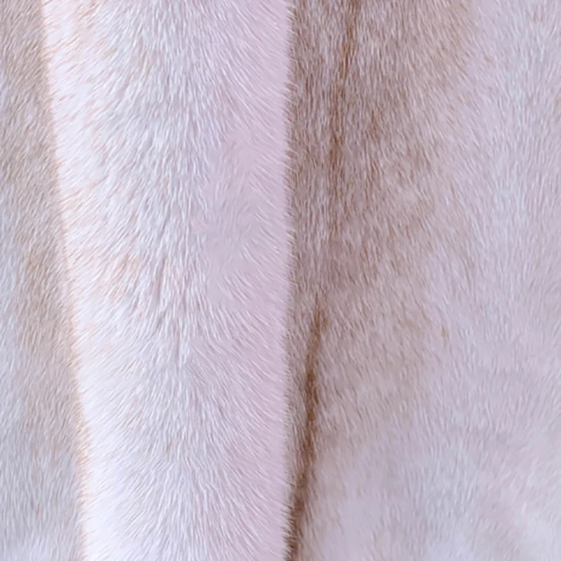 FURSARCAR 2021 New Luxurious Real Mink Fur Jacket Women Winter Natural Golden Fox Fur Coat Fashion Long Mink Outwear
