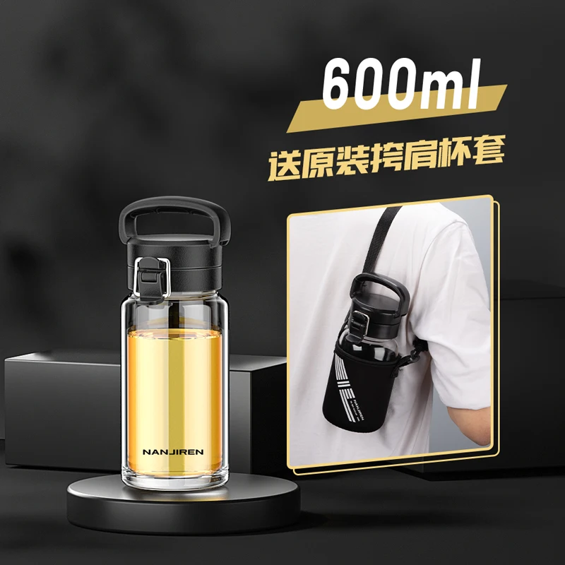 

Portable Stainless Steel Thermos Cup Large Capacity Outdoor Travel Thermos Creative Garrafa Termica Water Bottles BK50BW