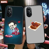 funny hero marvel clear phone case for huawei honor 20 10 9 8a 7 5t x pro lite 5g black etui coque hoesjes comic fash design