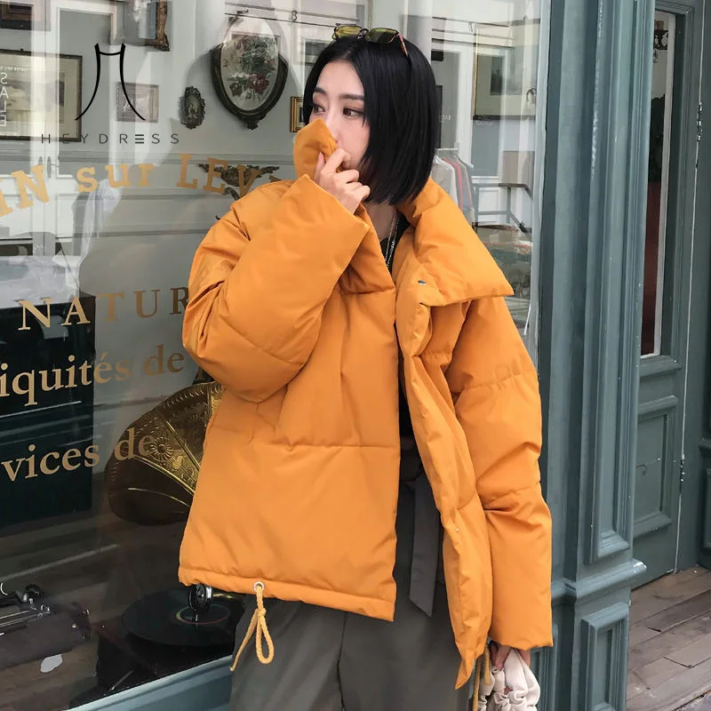Heydress Женская куртка на осень и зиму модная женская стойка парка Теплое