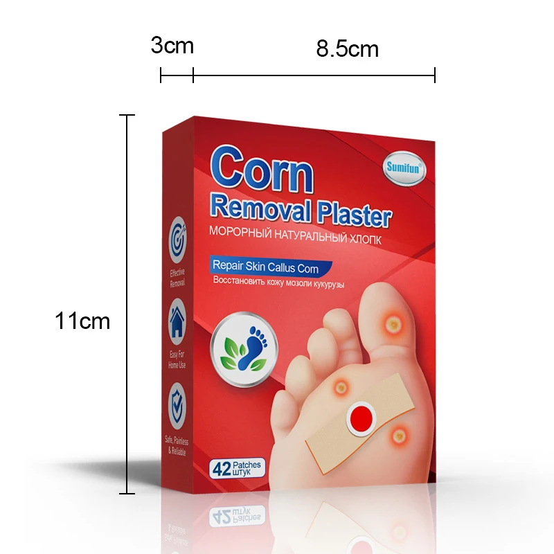 

Newest 1 Pcs42 SheetsFoot Corn Removal Plasters Thorn Pain Relief Patch Soften Skin Cutin Medical Plasters Promoti